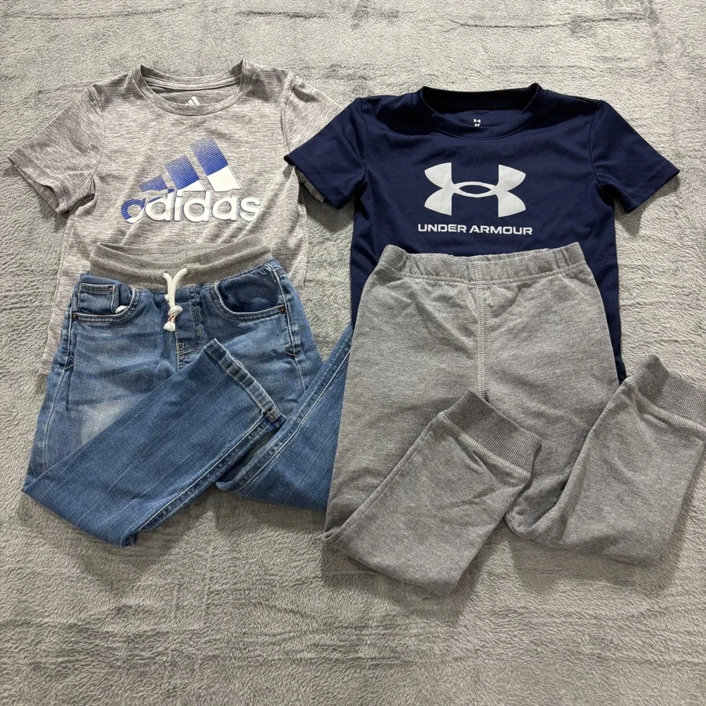 Adidas Under Armour Cat & Jack Carters 3T 4T Blue Gray Boy Lot Athleisure Casual